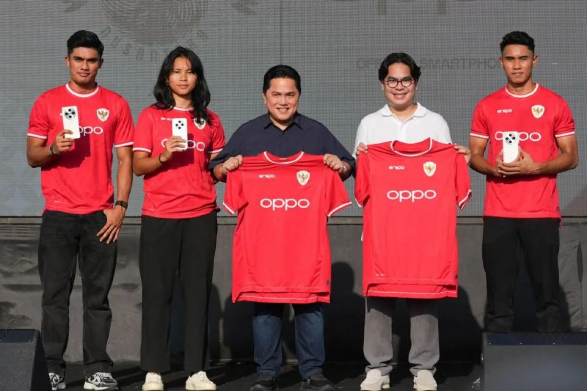 Kerja Sama Oppo, Erick Thohir Minta Timnas Jaga Kepercayaan