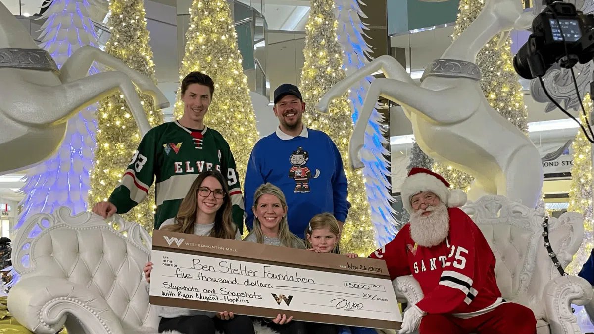 West Edmonton Mall, Ryan Nugent-Hopkins & Santa team up for the Ben Stelter Foundation