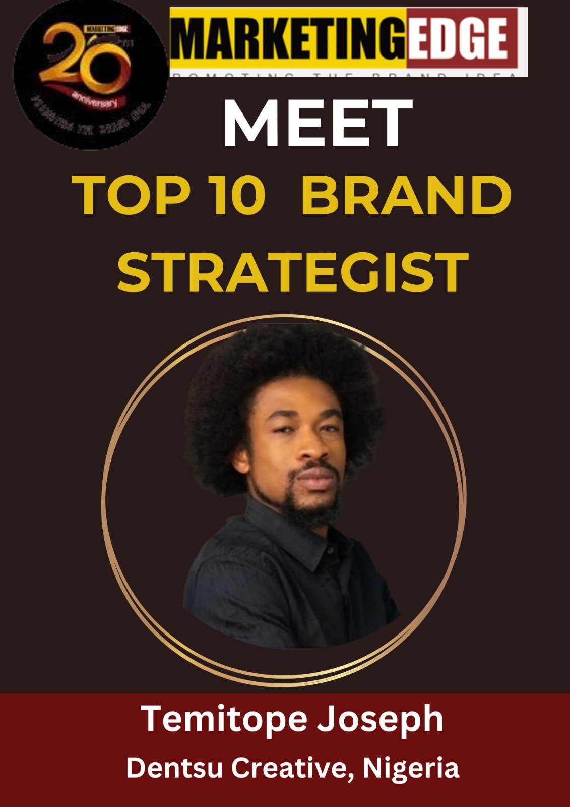 Meet MARKETING EDGE’s Top 10 Brand Strategist in Nigeria – Olarenwaju