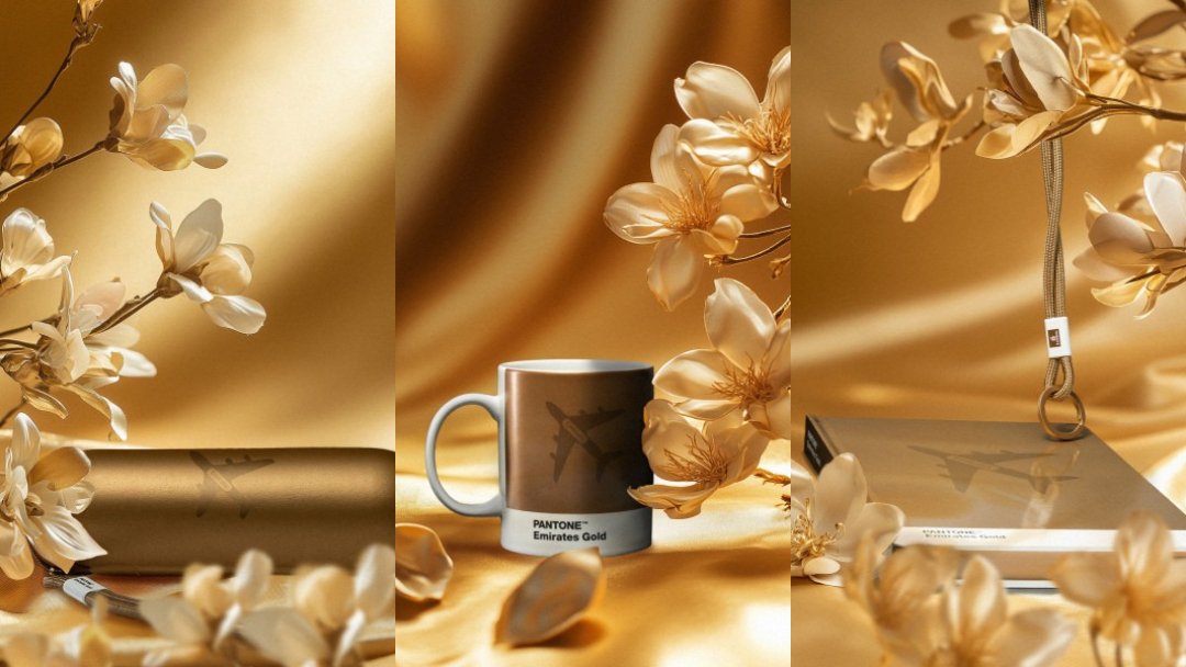 Emirates x PANTONE collection lifts off with full range of gold-hued everyday items – Brand Collaborations