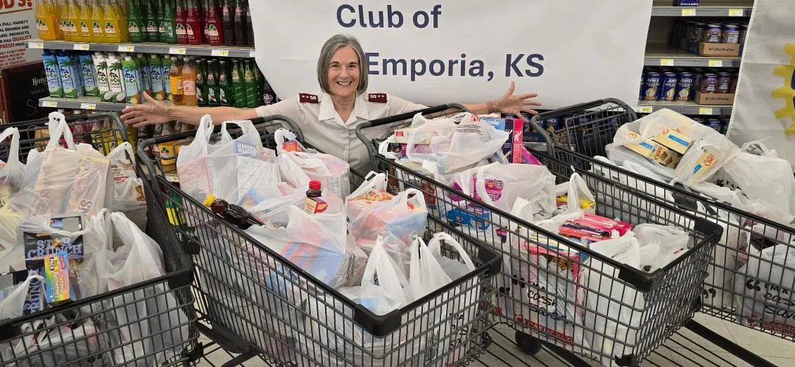 Salvation Army grabs nearly $1,200 in food during 2024 Emporia Rotary Club Grocery Grab Saturday morning