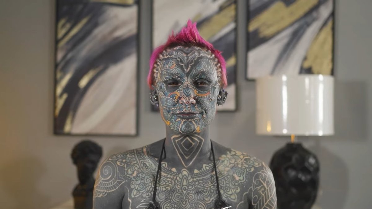 World’s most tattooed woman is 99.98% covered in ink – Random Curiosities